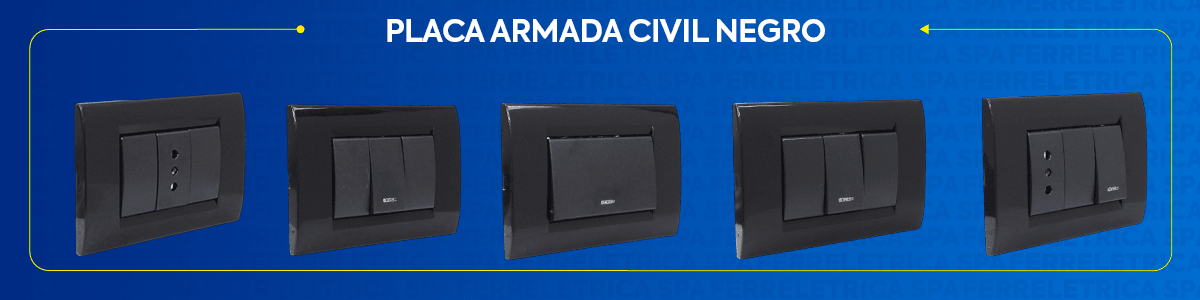 PLACA ARMADA CIVIL NEGRO