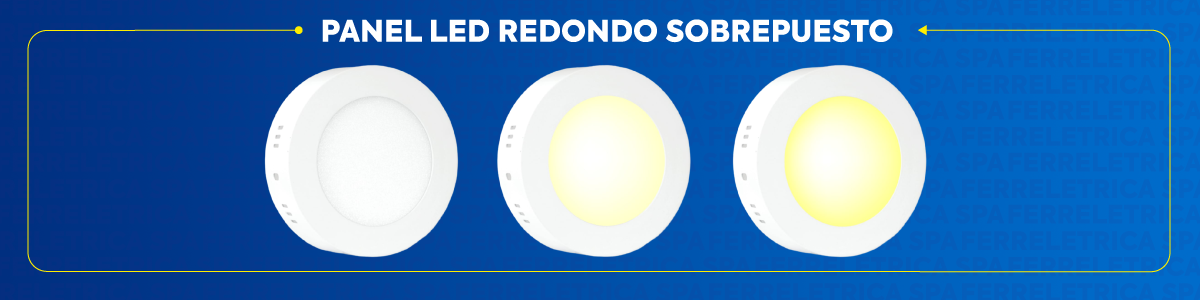 PANEL LED SOBREPUESTO REDONDO GLOBALTRONICS