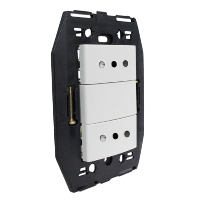 Conjunto Enchufe Doble 2p+T 10 Amp S/Tapa Blanco Kalop1