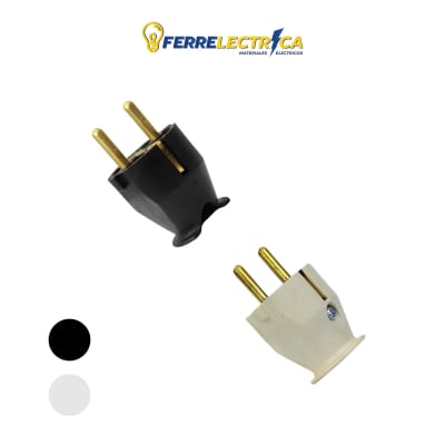 Enchufe Macho Volante Schuko 2P 16A 250V Gw1