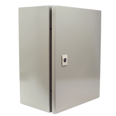 Gabinete met. 1 puerta 500x400x200 IP65 c/chasis Lexo1