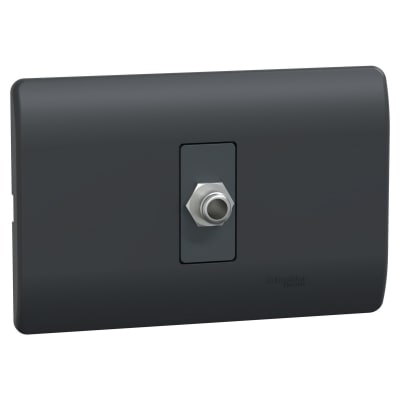 Placa Armada Con Toma Coaxial Tv Black Genesis MWD64686