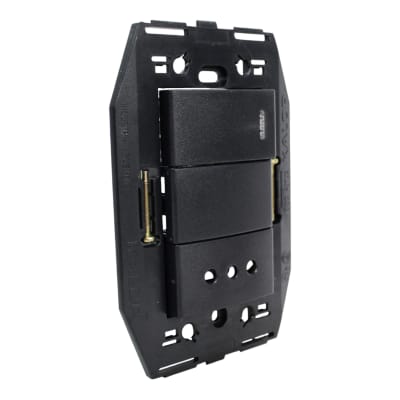 Conjunto Int 9/12 + Enchufe 10a S/Tapa Negro Kalop1