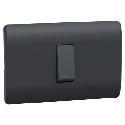 Interruptor Simple   9/12 16A 250V Black Genesis Mwd620161