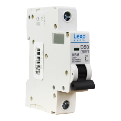 Interruptor Automatico KBM 1x50a Curva D 15ka Lexo