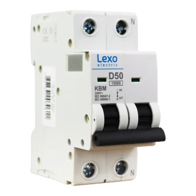 Interruptor Automático KBM 1P + N 50A D 15KA LEXO