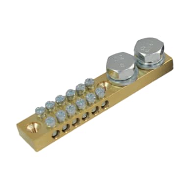 Barra Terminal Bronce Desnudo Doble 6x2