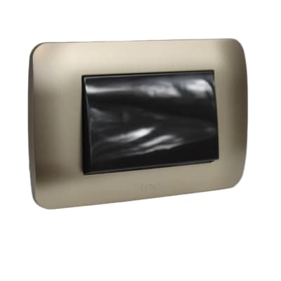 Interruptor Simple 9/12 Teclon 73mm 10A Café/Titanio LEXO1