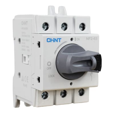 Interruptor Seccionador Riel NF2 63A 3P Manilla Gris 415V