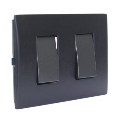 Interruptor Andes Doble 9/15 10a 250v Black Armado Lexo