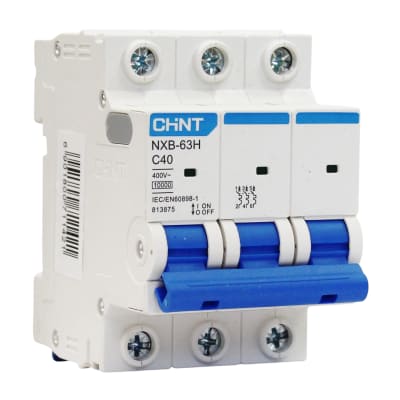 Interruptor Automático 3x40a 10ka Curva (C) Nxb-63h Chint1