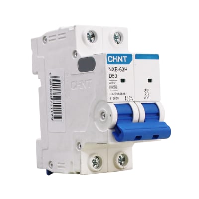 Interruptor Automático MCB 2P 50A Curva D 10kA Chint1