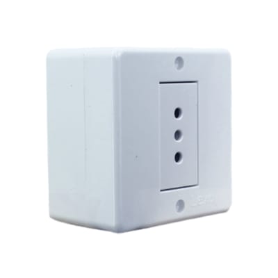 Casquete Toma Corriente Simple 10a 250v Ip20 Blanco Lexo