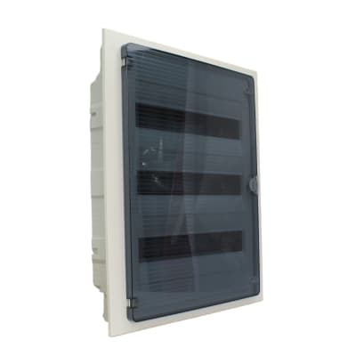 Tablero Plastico Embutido Hager L.H. 54cc Puerta Transpar. (VF318TJ)1