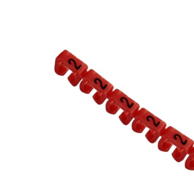 Marca Cable Rojo Nº 2 (4,0-6,0 Mm2) Tira 20u