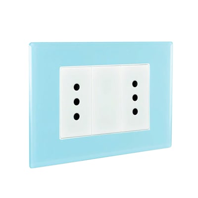 Toma Corriente Doble 10A 250V CRYSTAL Armado LEXO