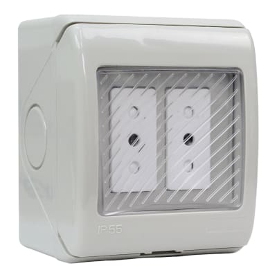 Casquete Hidrobox Tomacorriente Doble 10A LEXO