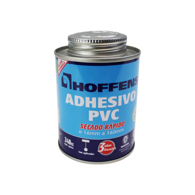 Adhesivo Pvc Lata Secado Rápido 240cc C/Aplicador Hoffens