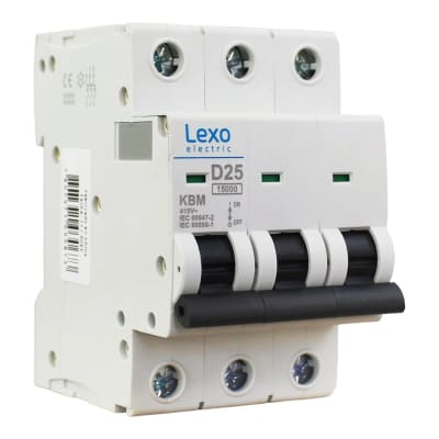 Interruptor Automático KBM 3X25A D 15KA LEXO