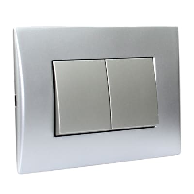 Interruptor Andes 9/15 Modulo Mediano Silver Armado Lexo