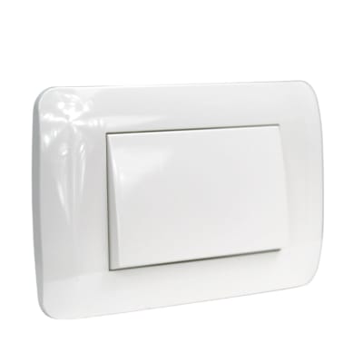 Interruptor Conmutador 9/24 Teclon 73mm 10A 250V Blanco LEXO