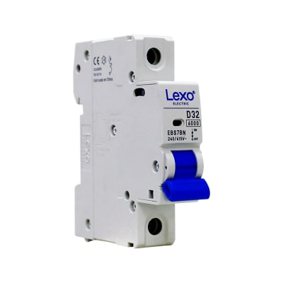 Interruptor Automático MCB 1P 32A Curva D 6kA Lexo1