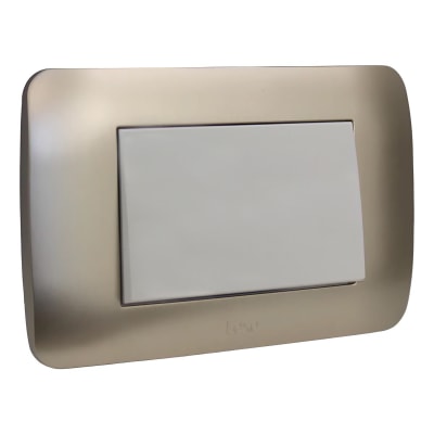 Interruptor Conmutado 9/24 Teclon 73mm 10A Beige/Titani LEXO