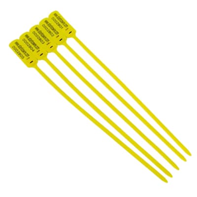 Precinto Seguridad Con Serial 40cm Amarillo 100un Aw1