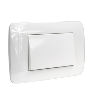 Interruptor Simple 9/12 Teclón 73mm 10A 250V Blanco LEXO1