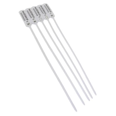 Precinto Seguridad Con Serial 40cm Blanco 100un Aw1