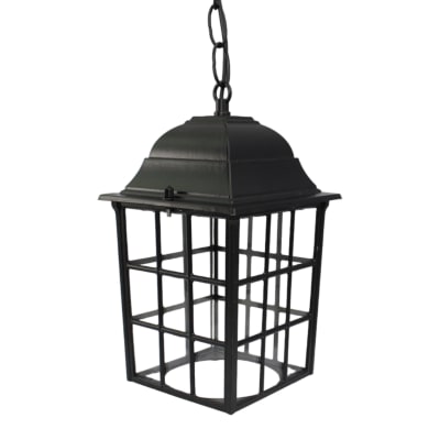 Farol Exterior Colgante Campana E27 60W Negro