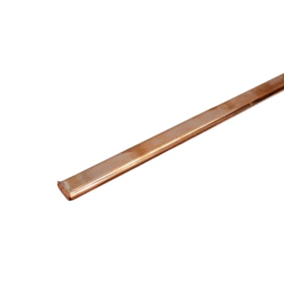 Pletina De Cobre Desnudo 10x20 Mm 1 Metro