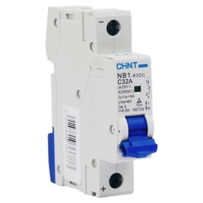 Interruptor Automático MCB (DC) 1P 32A Curva C 6kA Chint