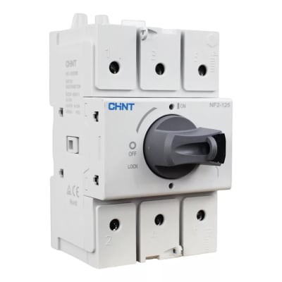 Interruptor Seccionador Riel NF2 125A 3P Manilla Gris 415V