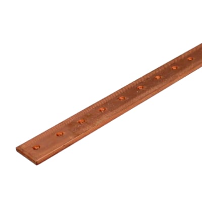 Pletina De Cobre Perforado 32x5mm M6 X 2 Metros1
