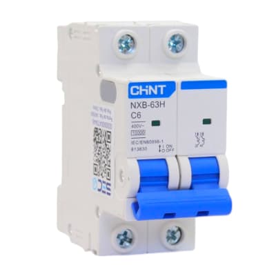 Interruptor Automatico Bipolar 2x6A 10kA C NXB-63H CHINT1