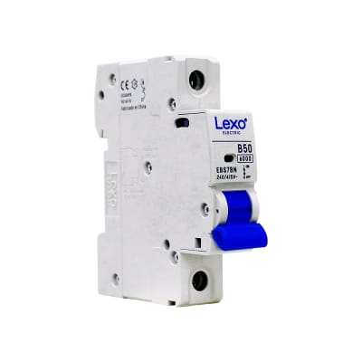 Interruptor Automático MCB 1P 50A Curva B 6kA Lexo1