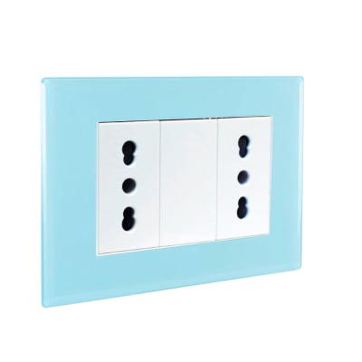 Toma Corriente Doble 10/16A 250V CRYSTAL Armado LEXO