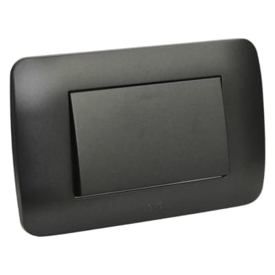 Interruptor Simple 9/12 Teclón 73mm 10A 250V Grafito LEXO1