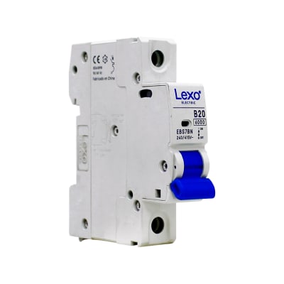 Interruptor Automático MCB 1P 20A Curva B 6kA Lexo1