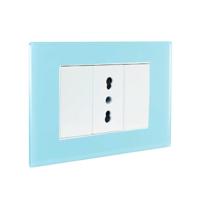 Toma Corriente Simple 10/16A 250V CRYSTAL Armado LEXO1