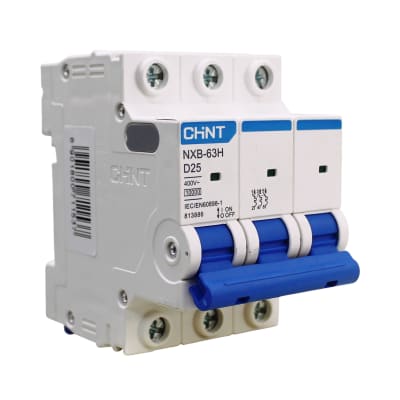 Interruptor Automático MCB 3P 25A Curva D 10kA Chint