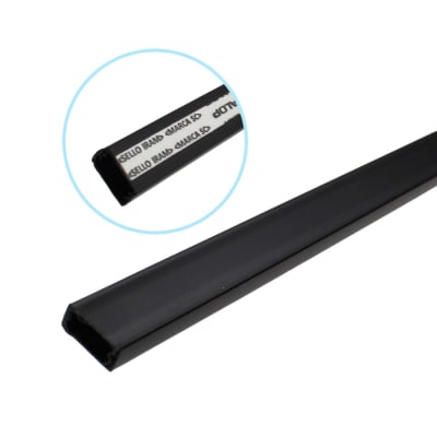 Canaleta 20X10 2Mts Con Pegamento Color Negro Kalop