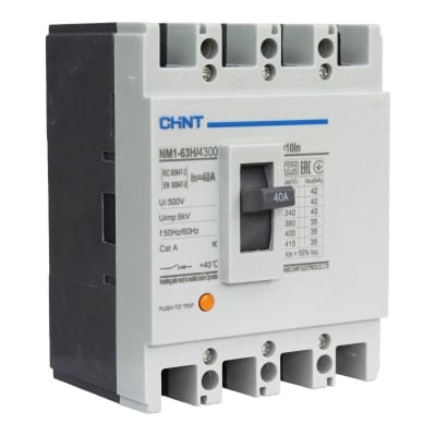 Interruptor Moldeado 4P NM1-63H 4300 40A (fijo) 35kA Chint1