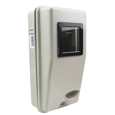 Caja Empalme Metálica C/Placa Porta Medidor y Riel DIN Lexo1