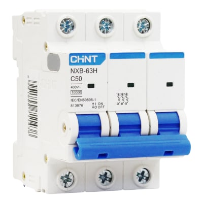 Interruptor Automático 3x50a 10ka Curva (C) Nxb-63h Chint1