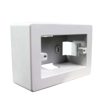 Caja Derivación Alta S/P p/Canaleta 92x131x46mm Kalop Blanco1