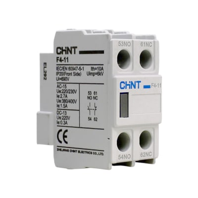 Contacto Auxiliar Frontal 1NA+1NC Para NC1/NC2 Chint