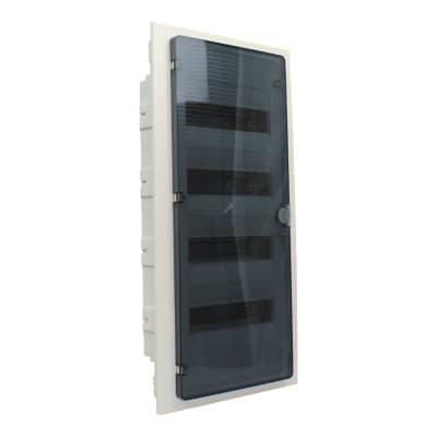 Tablero Plastico Embutido Hager L.H. 48cc Puerta Transpar. (VF412TJ)1