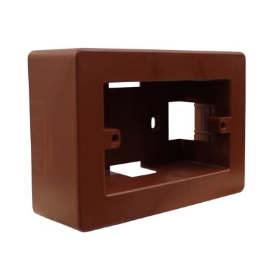 Caja Derivación Alta S/P p/ Canaleta 92x131x46mm Kalop Café1